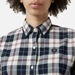 Womens Fred Perry Tartan Shirt Dress Women's -Cheap Women Trousers Store hp 518042 d