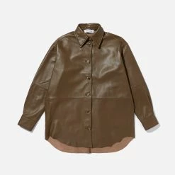 Womens Samsoe Samsoe Keyla Leather Shirt Women's