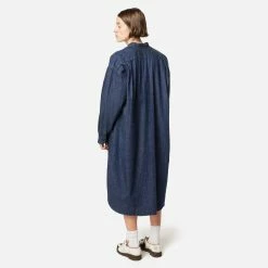 Womens OrSlow Denim Shirt Dress Women's -Cheap Women Trousers Store hp 578925 c