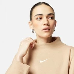 Womens Nike Pheonix Mock Neck Sweatshirt Women's -Cheap Women Trousers Store hp 600187 d