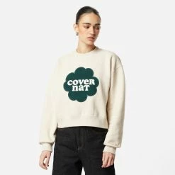 Womens COVERNAT Clover Heart Sweatshirt Women's